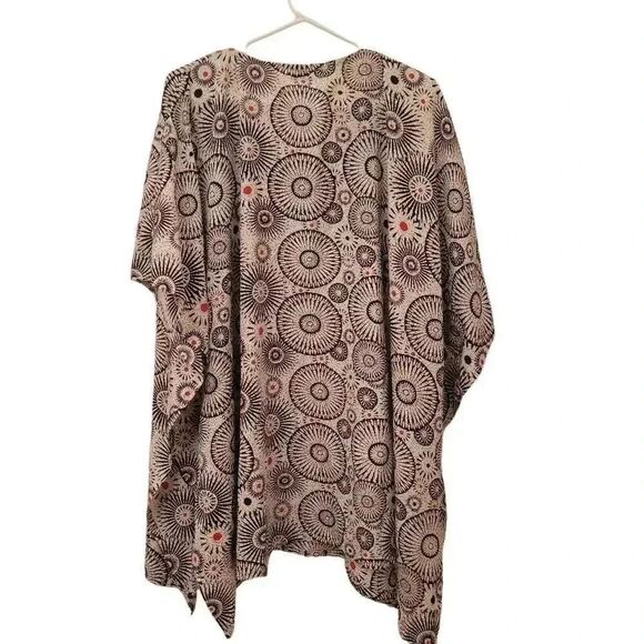 Soybury Women's White & Black Poly Caftan Swim Cover Up - Picture 8 of 13